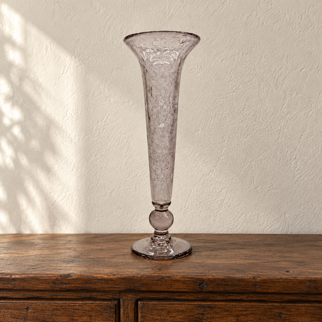 Vase en verre bullé style Biot