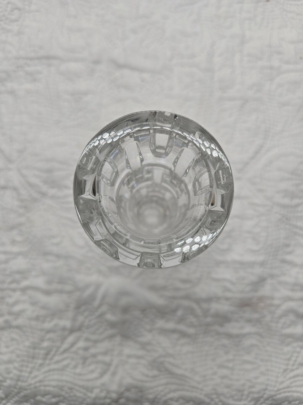 Vase rouleau en cristal vintage