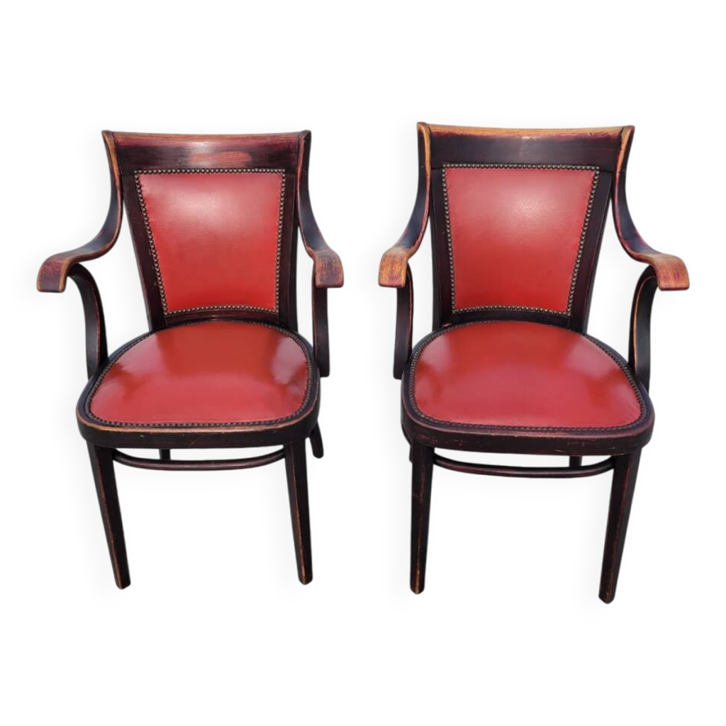 Ensemble de deux fauteuils originaux Thonet par Adolf Loos