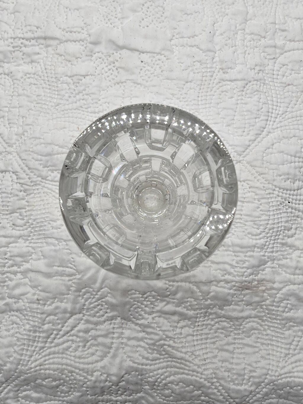 Vase rouleau en cristal vintage