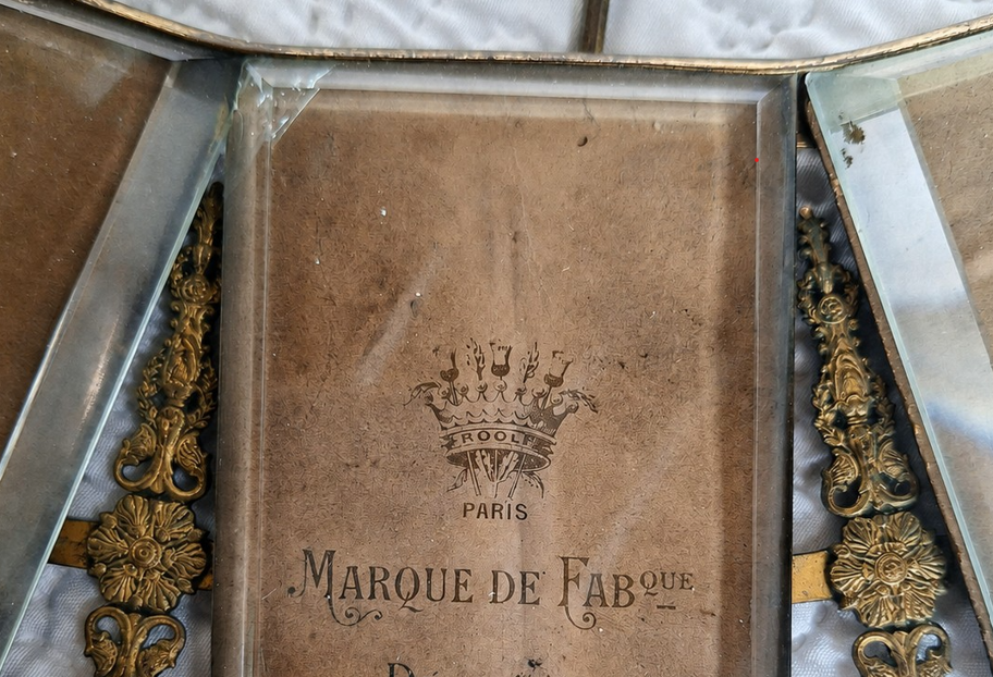 Cadre porte-photographies triple Roolf Paris – style Louis XVI – vers 1900