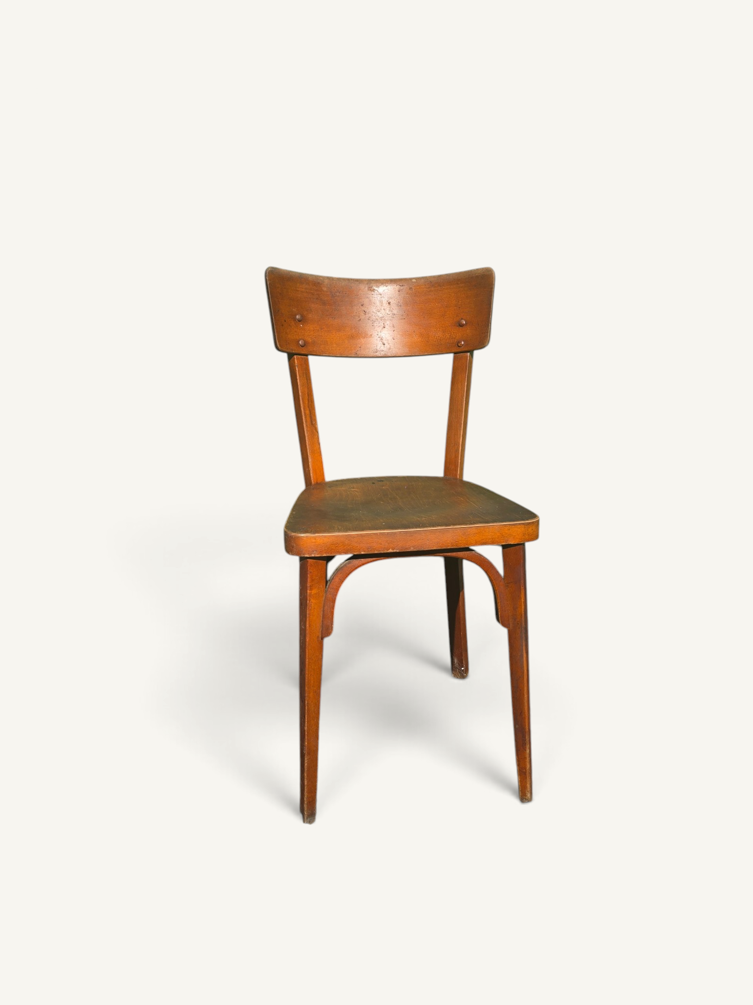 Chaise de billard ancienne Chevillotte Orléans en bois courbé