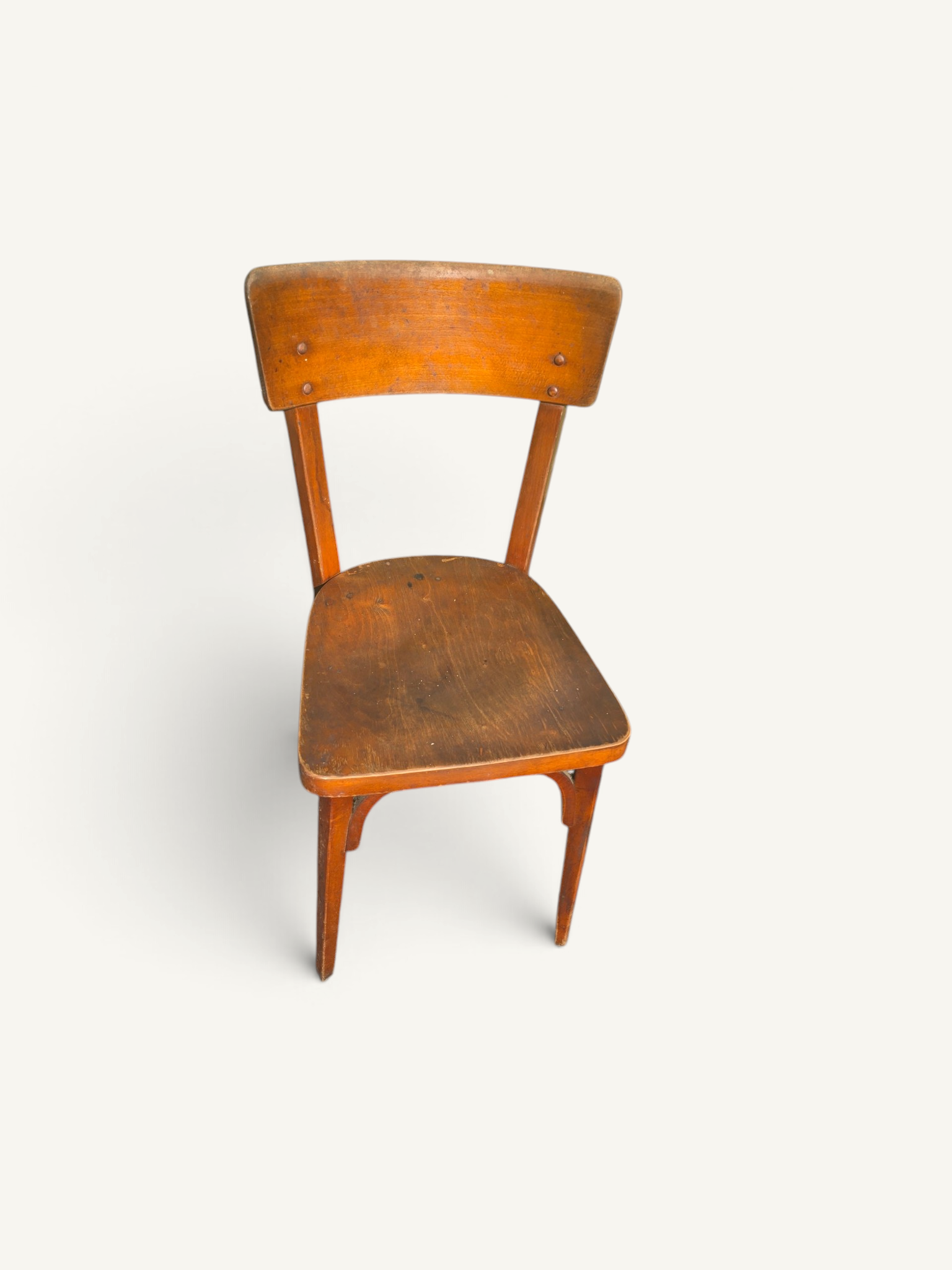 Chaise de billard ancienne Chevillotte Orléans en bois courbé