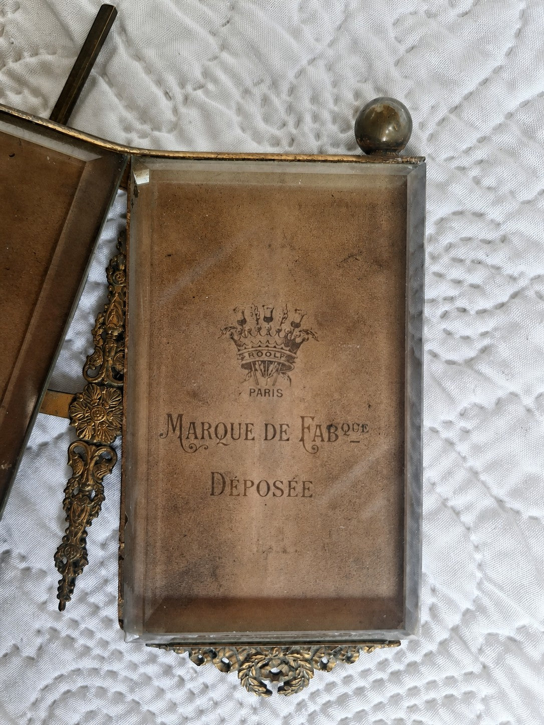 Cadre porte-photographies triple Roolf Paris – style Louis XVI – vers 1900