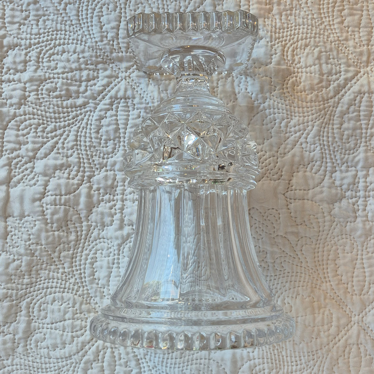 Vase en cristal signé Art Vannes France – Forme Médicis – 28 cm