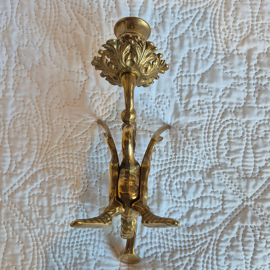 Paire de bougeoirs à décor de dragons ailés – Style Napoléon III