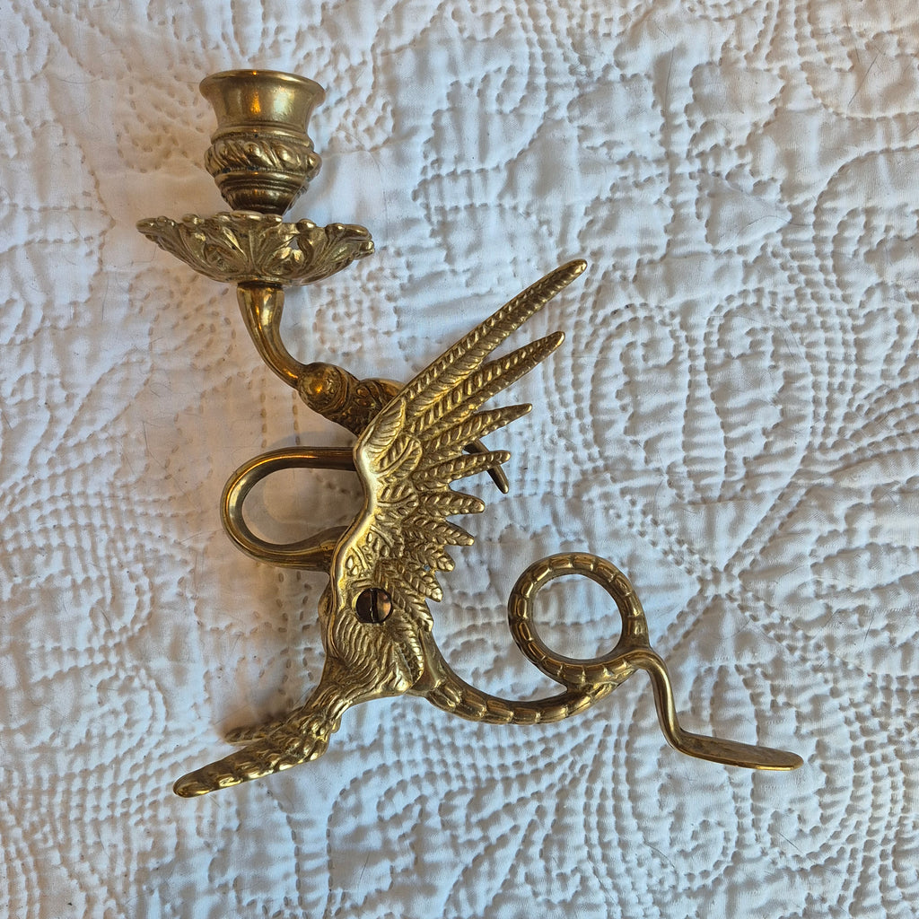 Paire de bougeoirs à décor de dragons ailés – Style Napoléon III