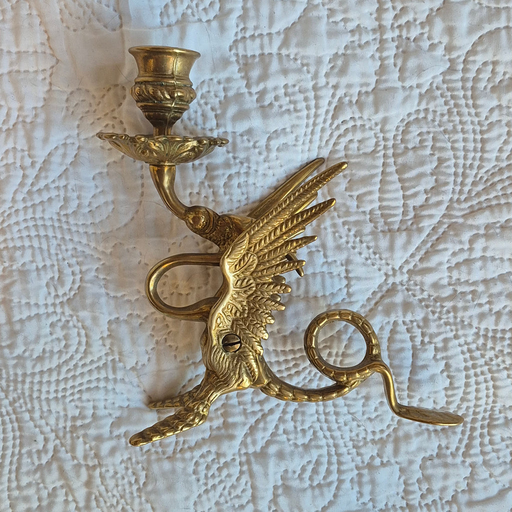 Paire de bougeoirs à décor de dragons ailés – Style Napoléon III