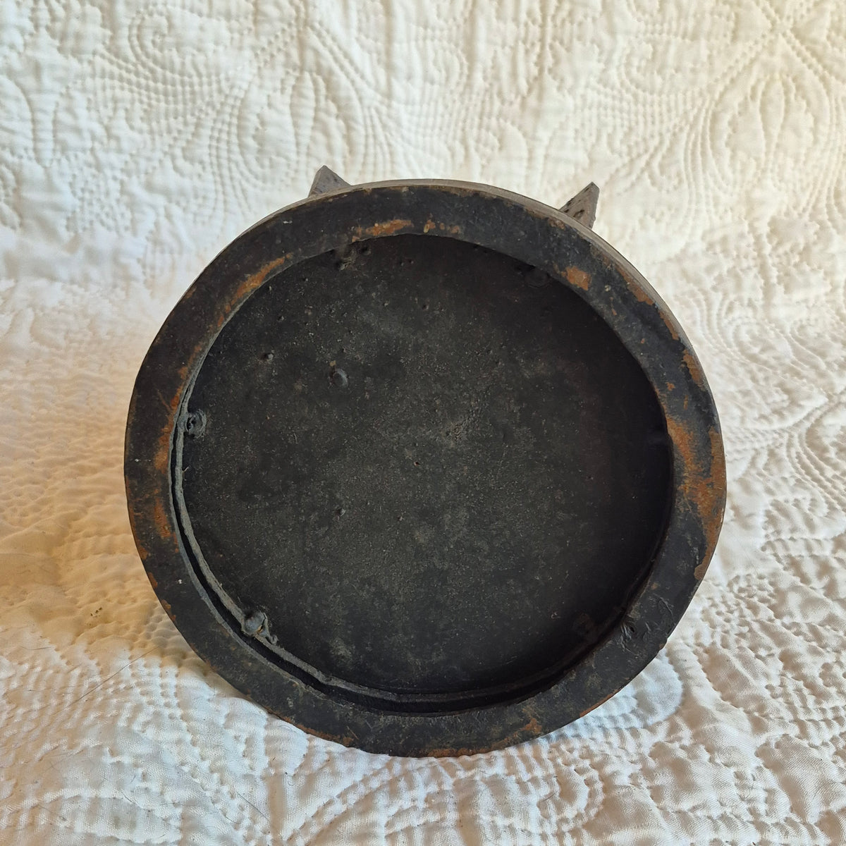 Sculpture abstraite en métal noir – Style brutaliste – 39 cm