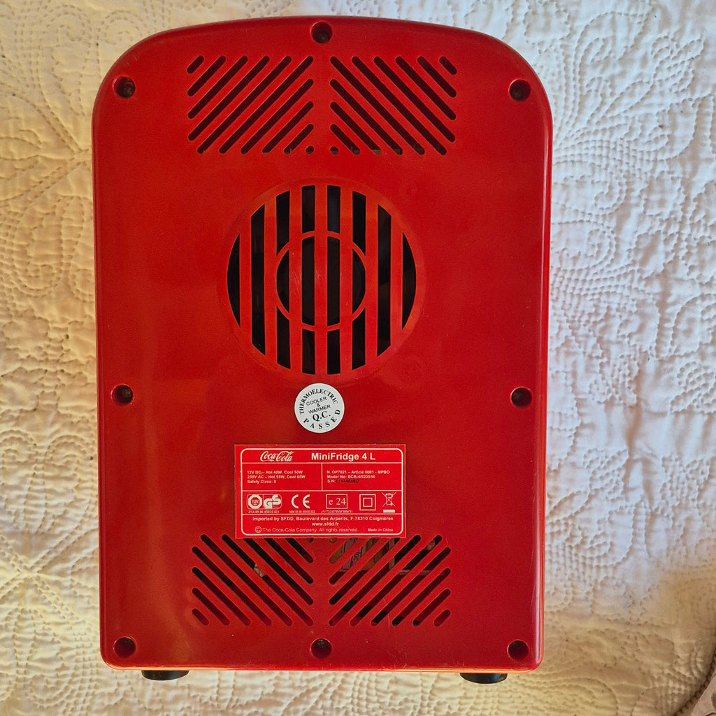 Mini-frigo Coca-Cola « Ice Cold » 4 litres – Design rétro rouge et blanc