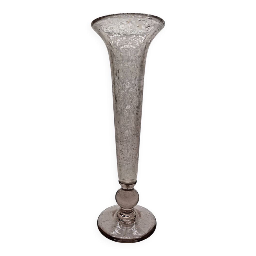 Vase en verre bullé style Biot