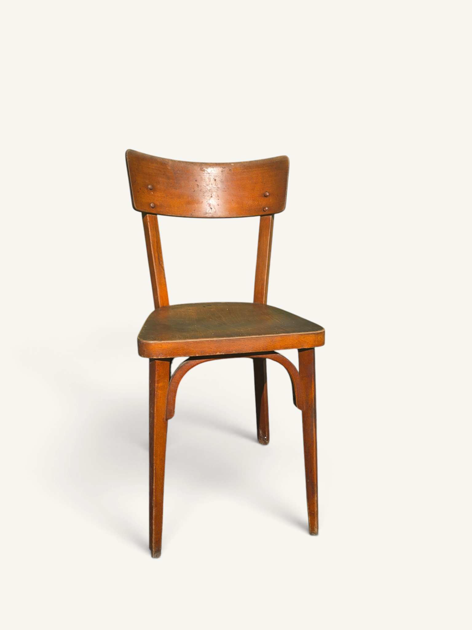 Chaise de billard ancienne Chevillotte Orléans en bois courbé