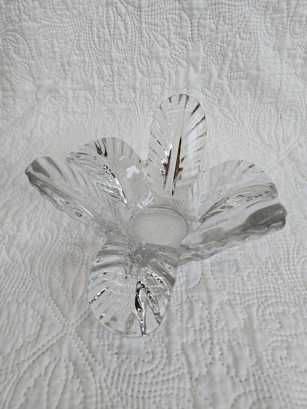 Bougeoir "Fleur" en cristal