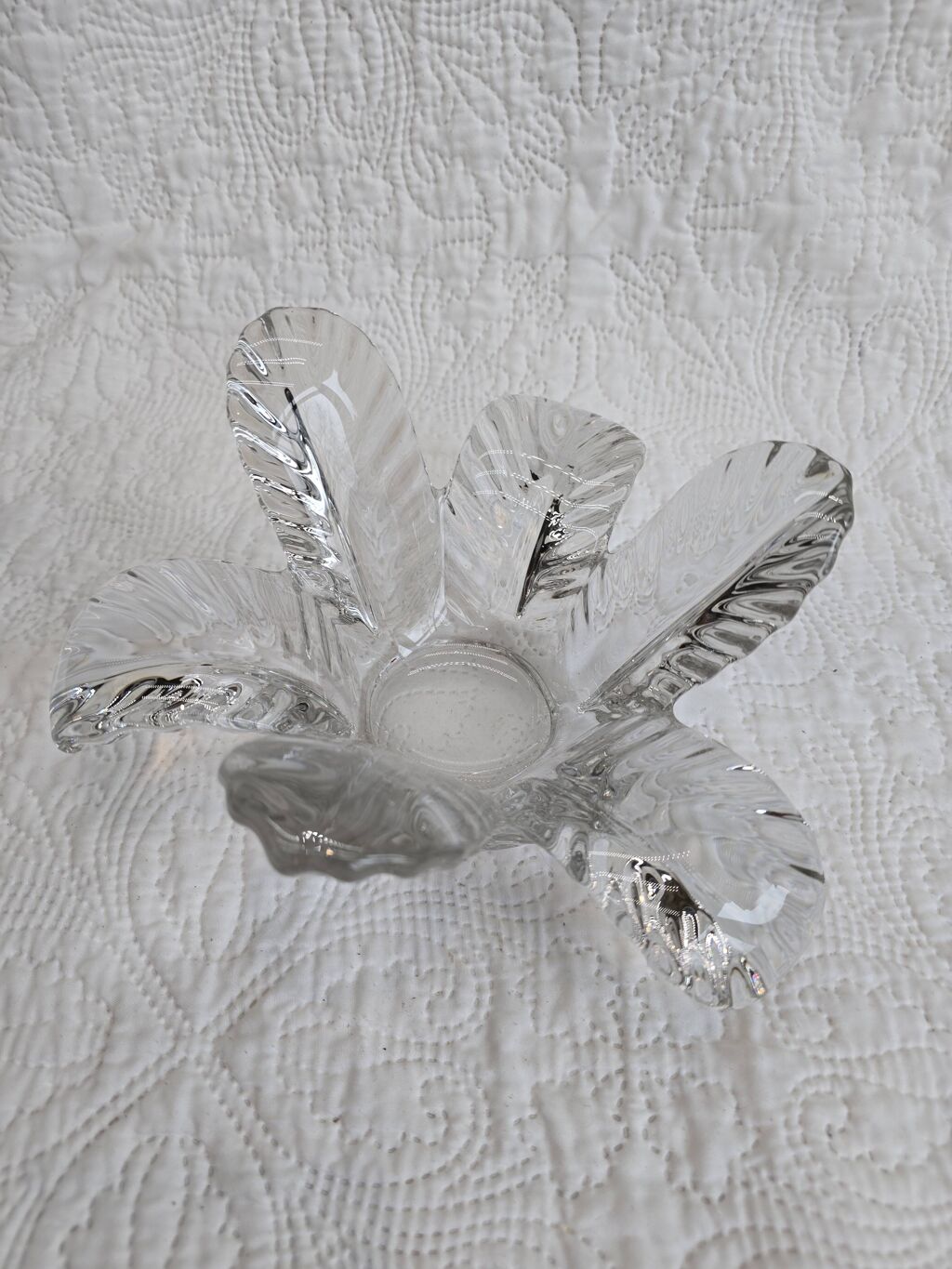Bougeoir "Fleur" en cristal