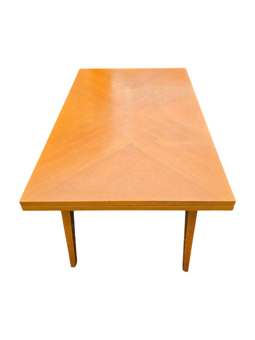 Table basse transformable scandinave en bois clair, années 60