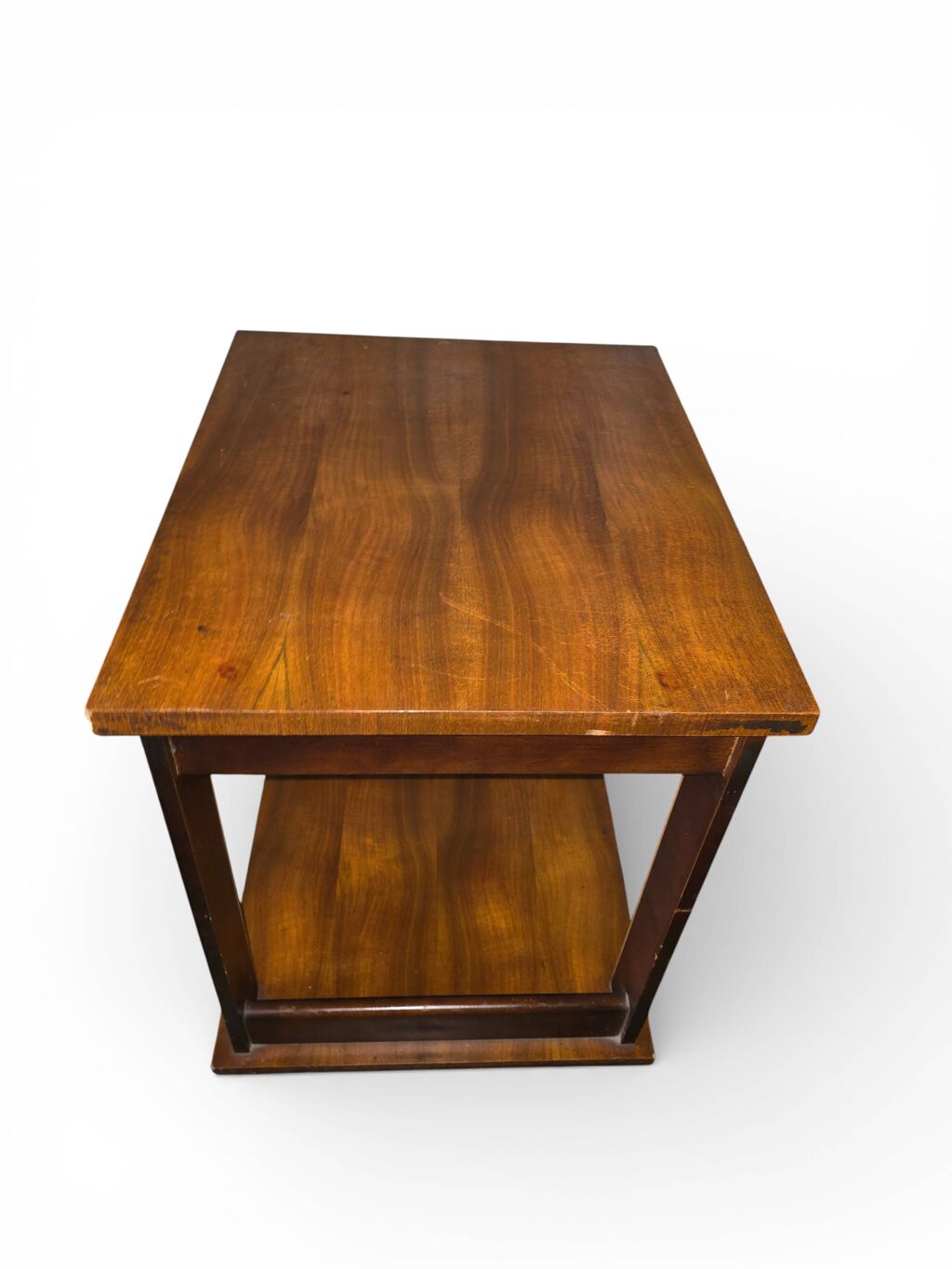 Table d’appoint / desserte Art déco en bois sur roulettes
