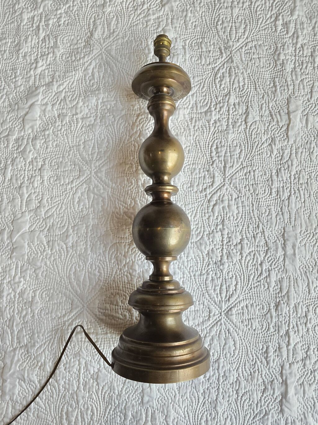 Jolie lampe ancienne en laiton type chandelier