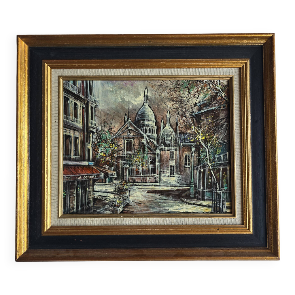 Tableau Paris place du Tertre par Claude Lorrain