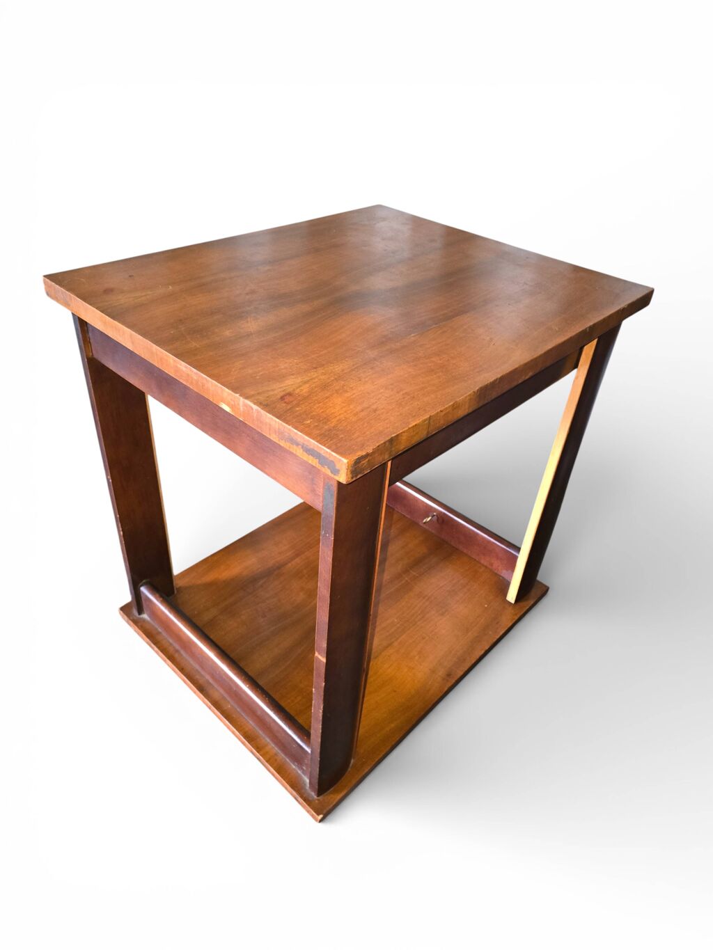 Table d’appoint / desserte Art déco en bois sur roulettes