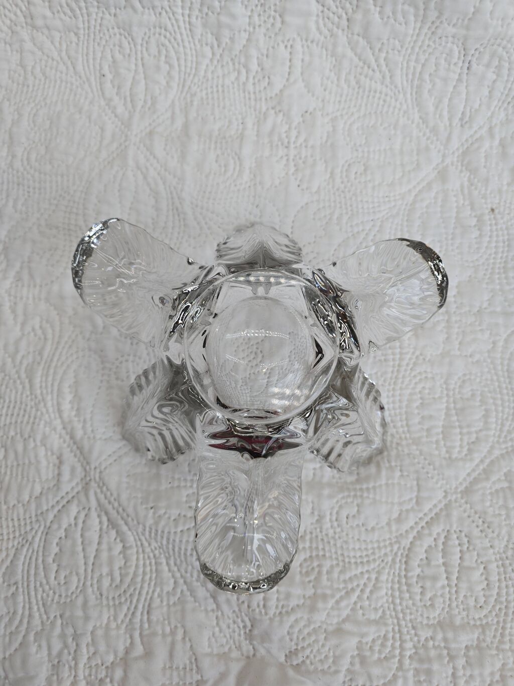 Bougeoir "Fleur" en cristal