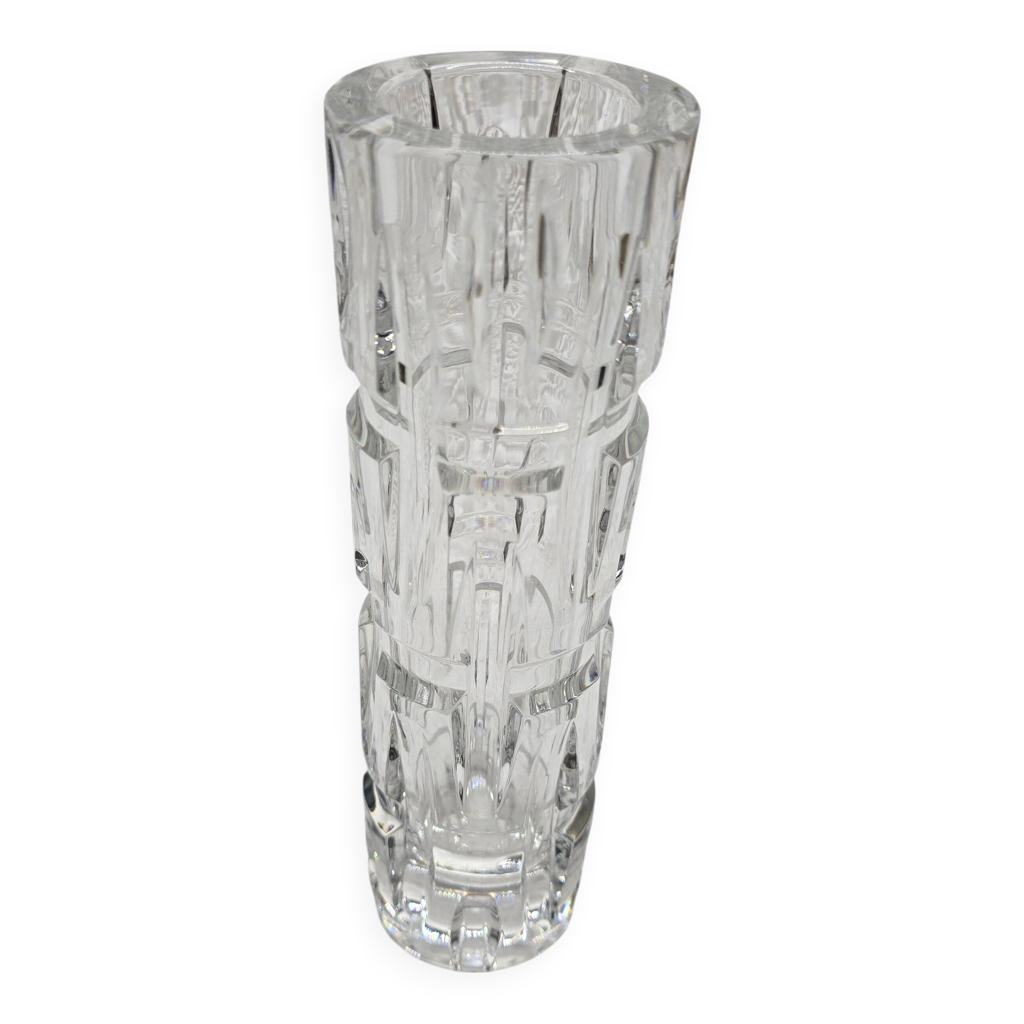 Vase rouleau en cristal vintage