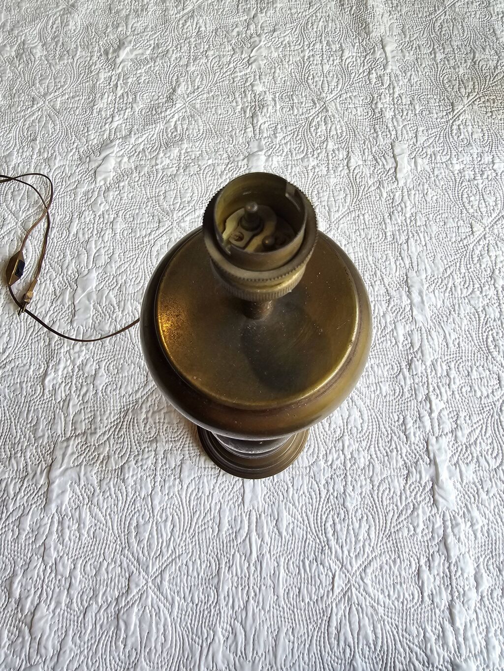 Jolie lampe ancienne en laiton type chandelier