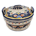 Pot avec couvercle en Porcelaine de Rouen