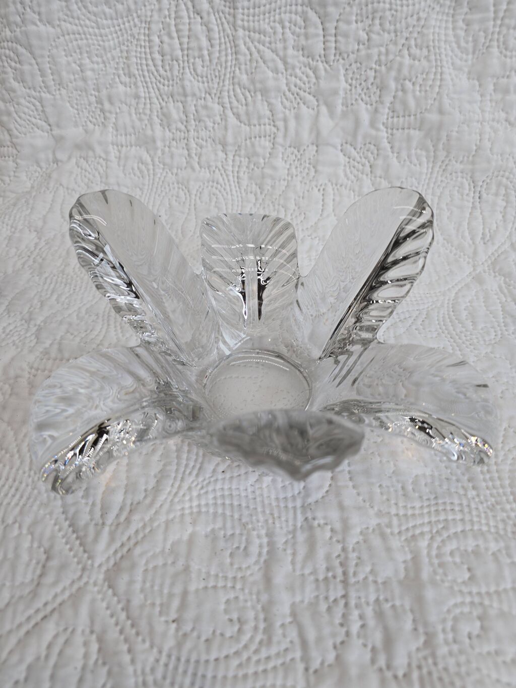 Bougeoir "Fleur" en cristal