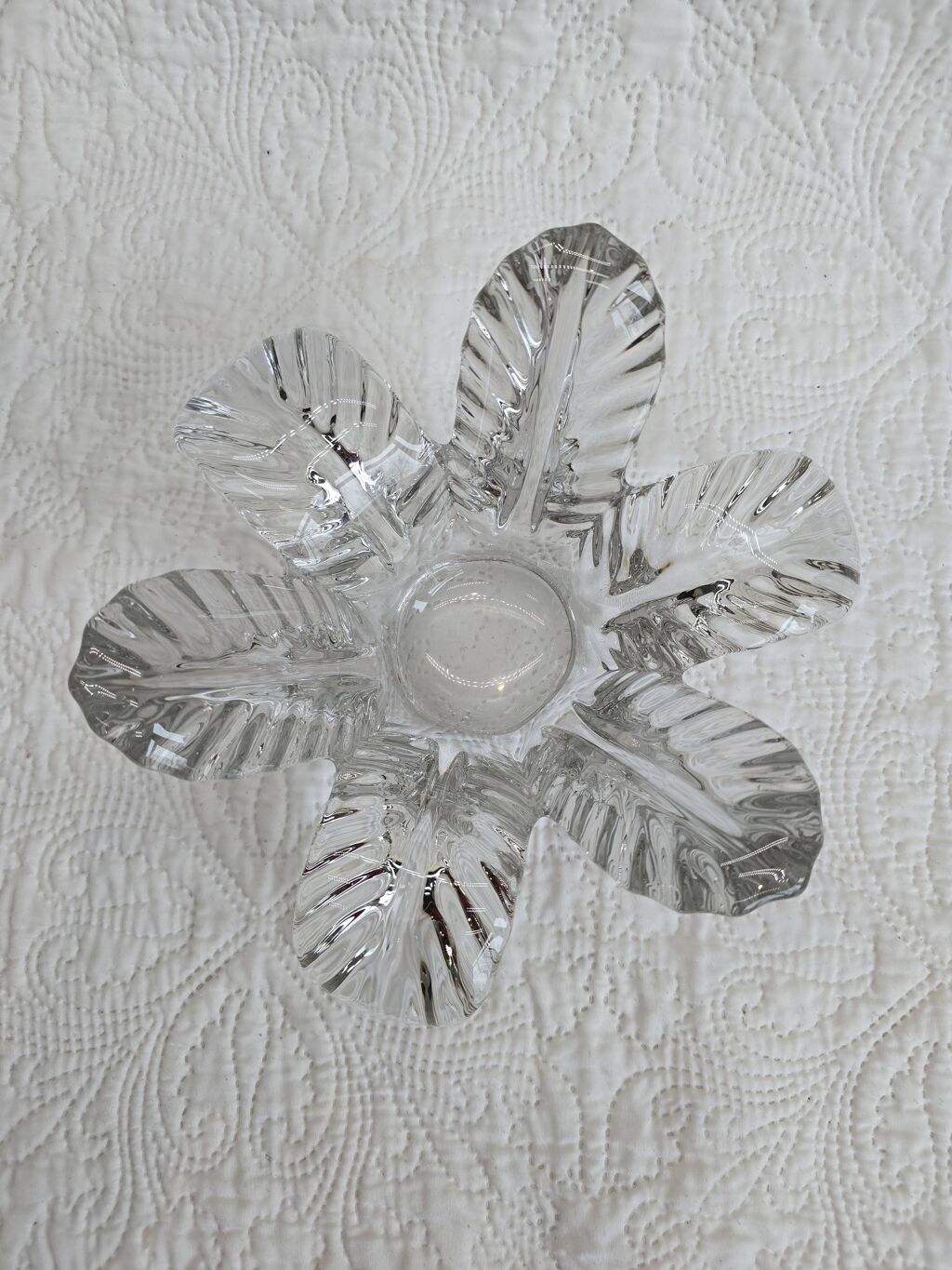 Bougeoir "Fleur" en cristal