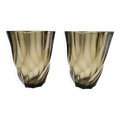 Paire de vases en verre fumé 50's