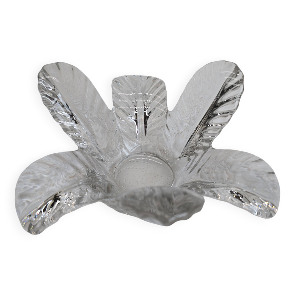 Bougeoir "Fleur" en cristal