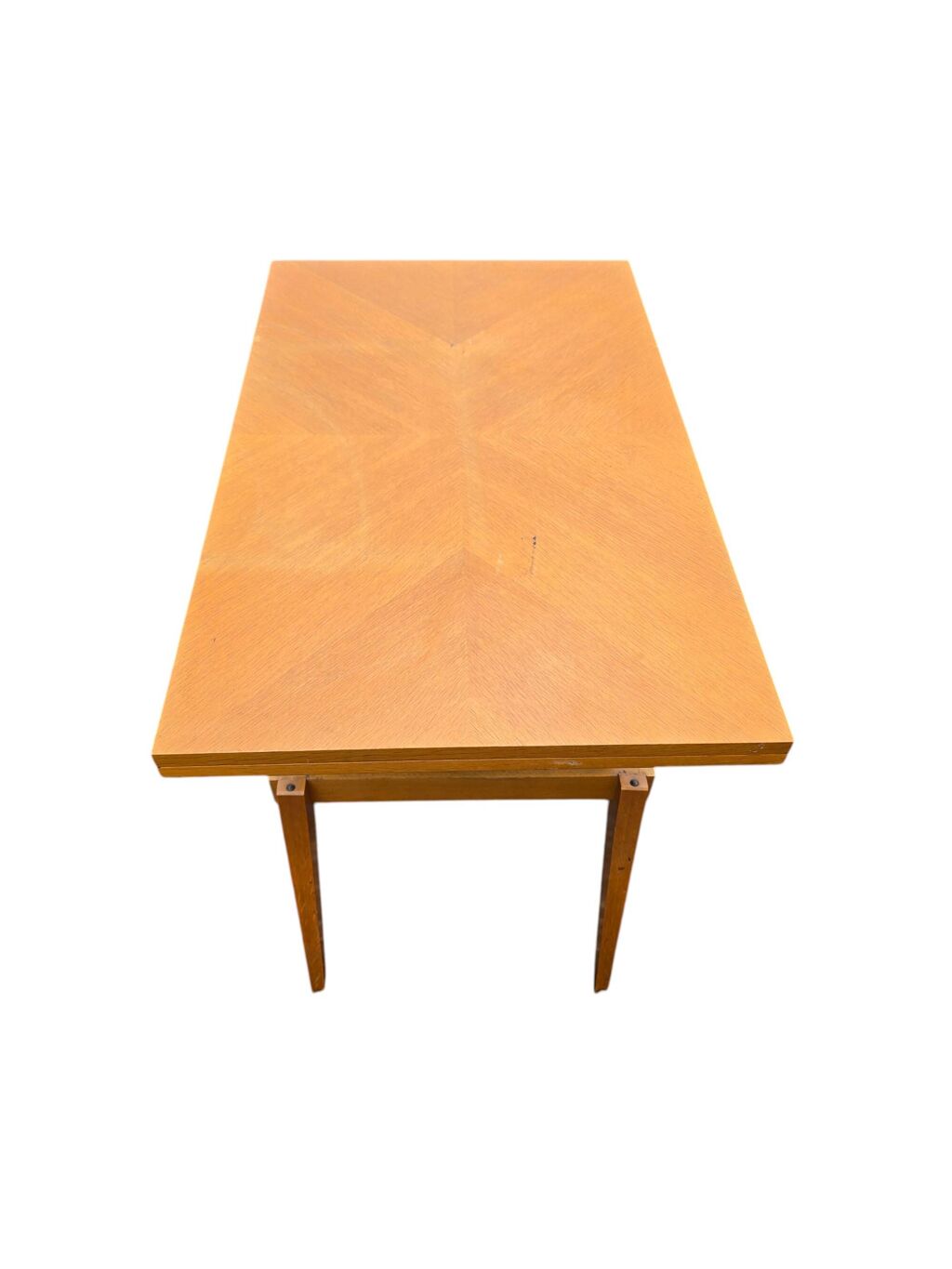 Table basse transformable scandinave en bois clair, années 60