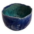 Coupelle artisanale vintage bleue
