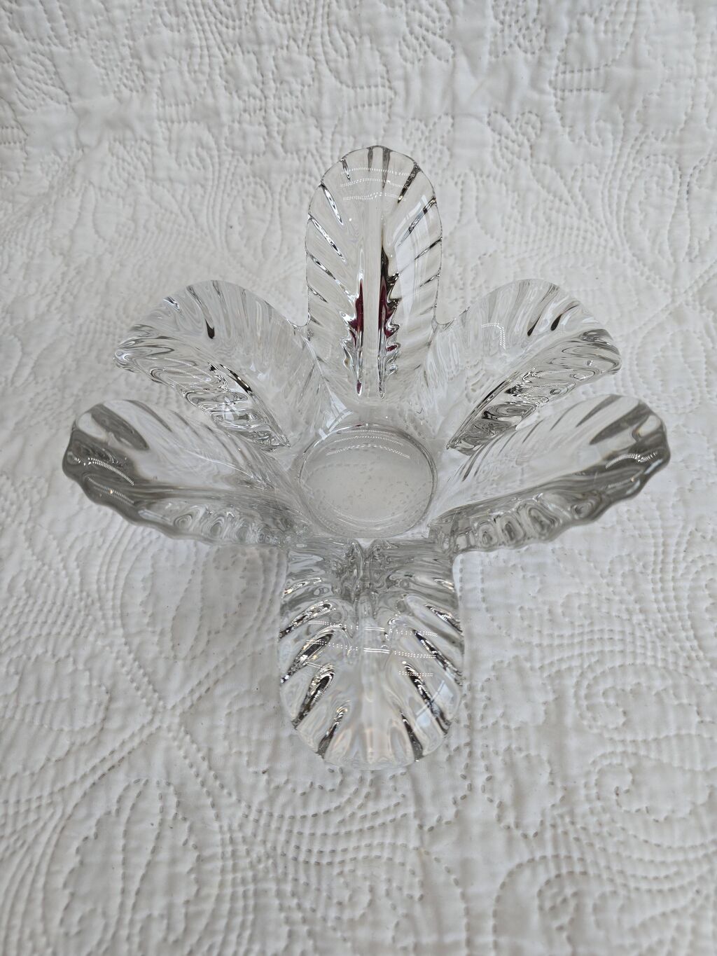 Bougeoir "Fleur" en cristal