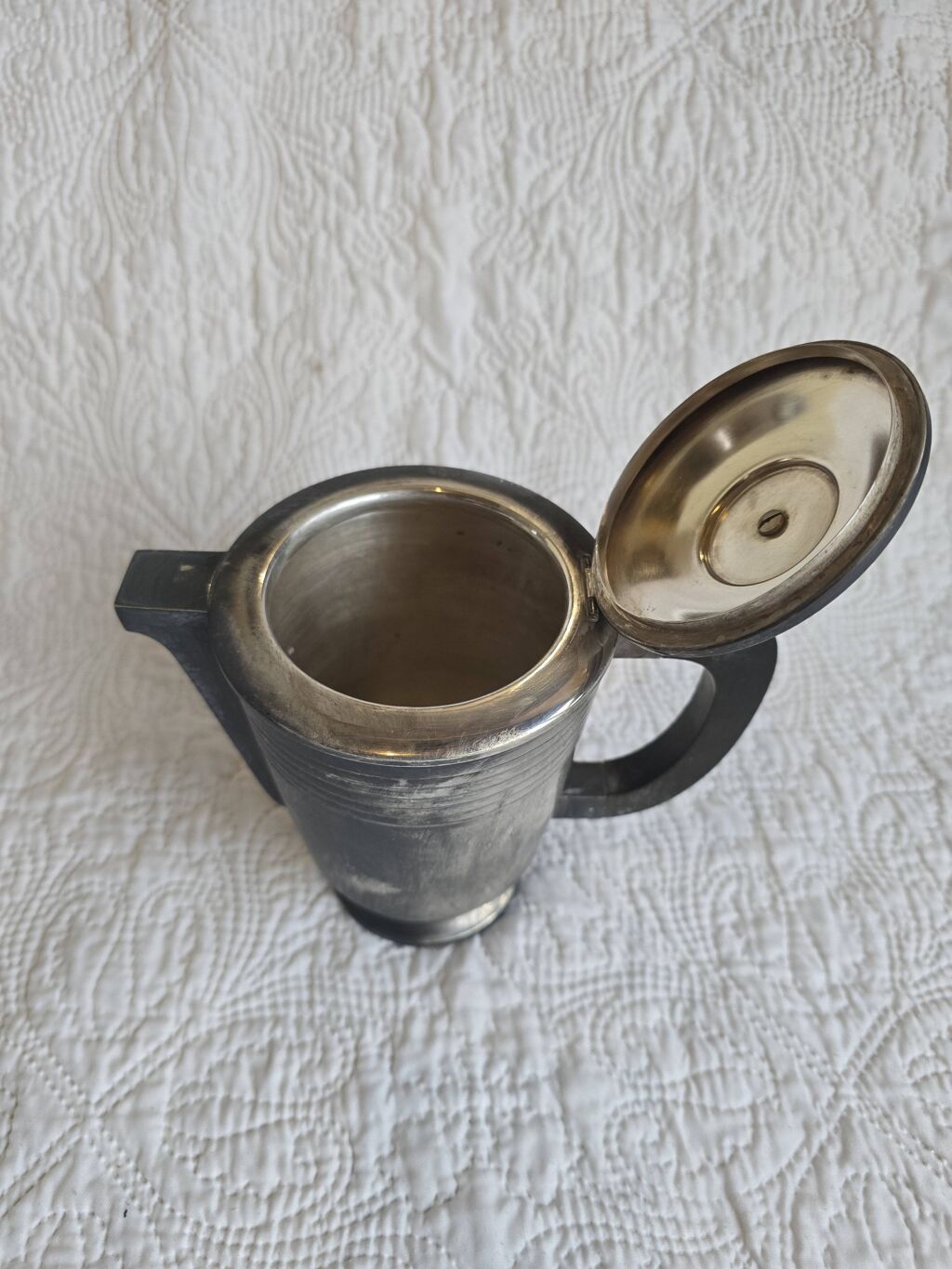 Service à thé et café Art déco en métal argenté et bakélite, années 1930