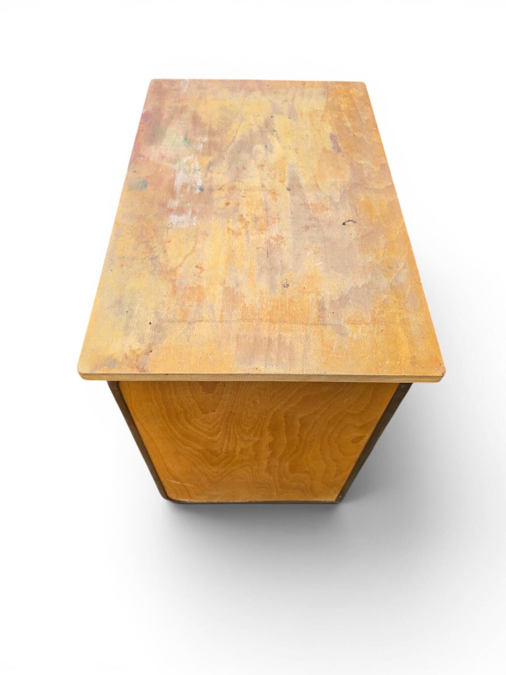 Bureau vintage années 50 bois et métal à caisson 3 tiroirs