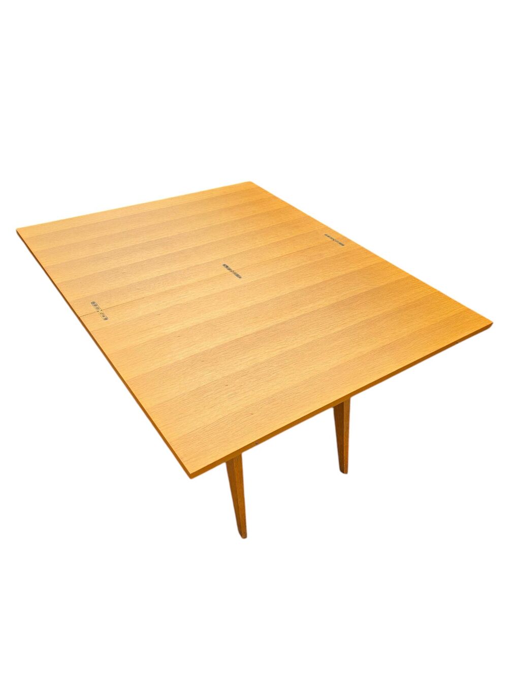 Table basse transformable scandinave en bois clair, années 60