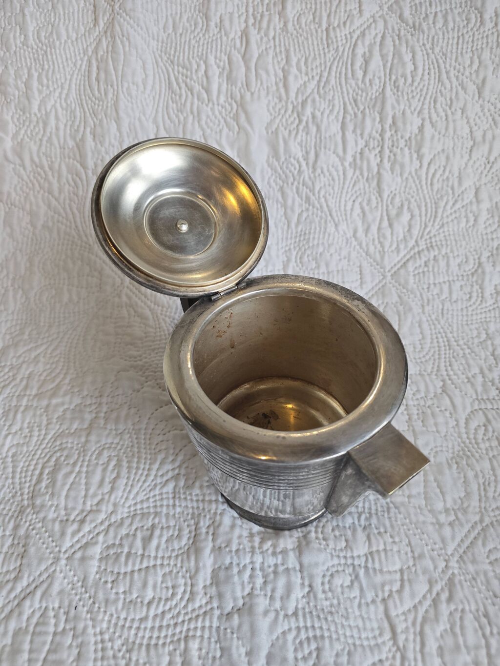 Service à thé et café Art déco en métal argenté et bakélite, années 1930