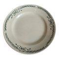 Plat ovale ancien Longchamp modèle Bulle – faïence décor guirlande verte