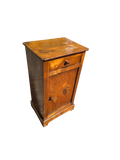 Petit meuble de chevet rustique ancien en bois massif