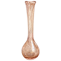 Vase soliflore La Rochère en verre bullé rose – Soufflé à la bouche