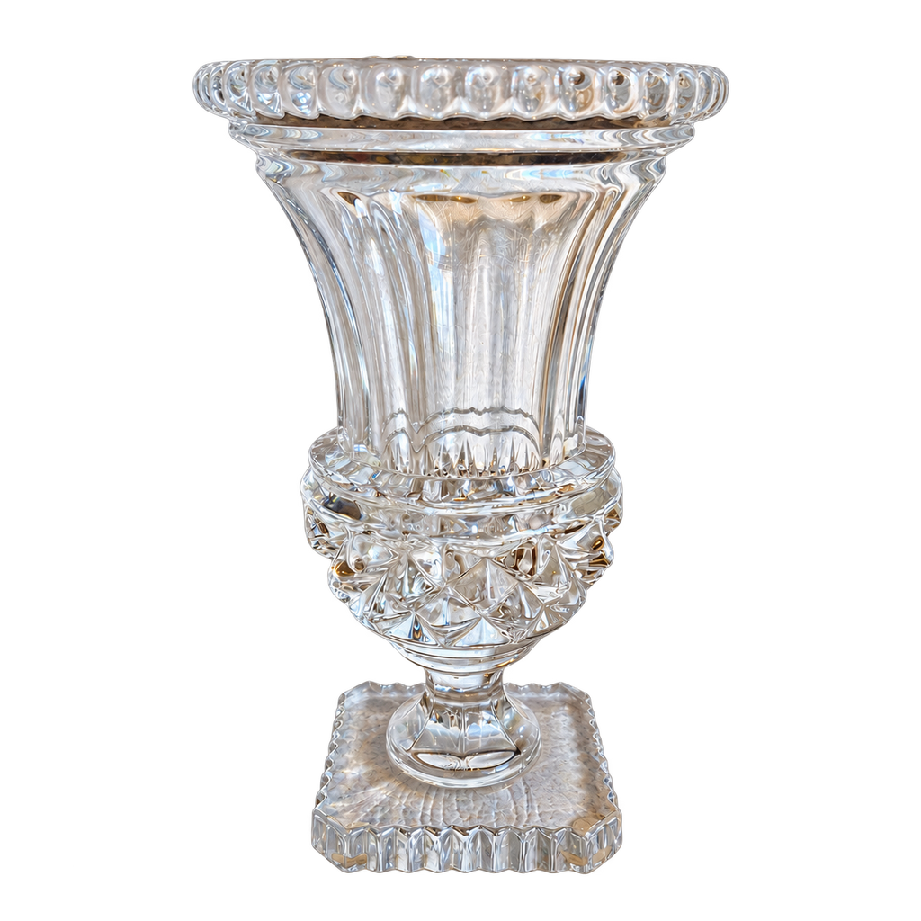 Vase en cristal signé Art Vannes France – Forme Médicis – 28 cm