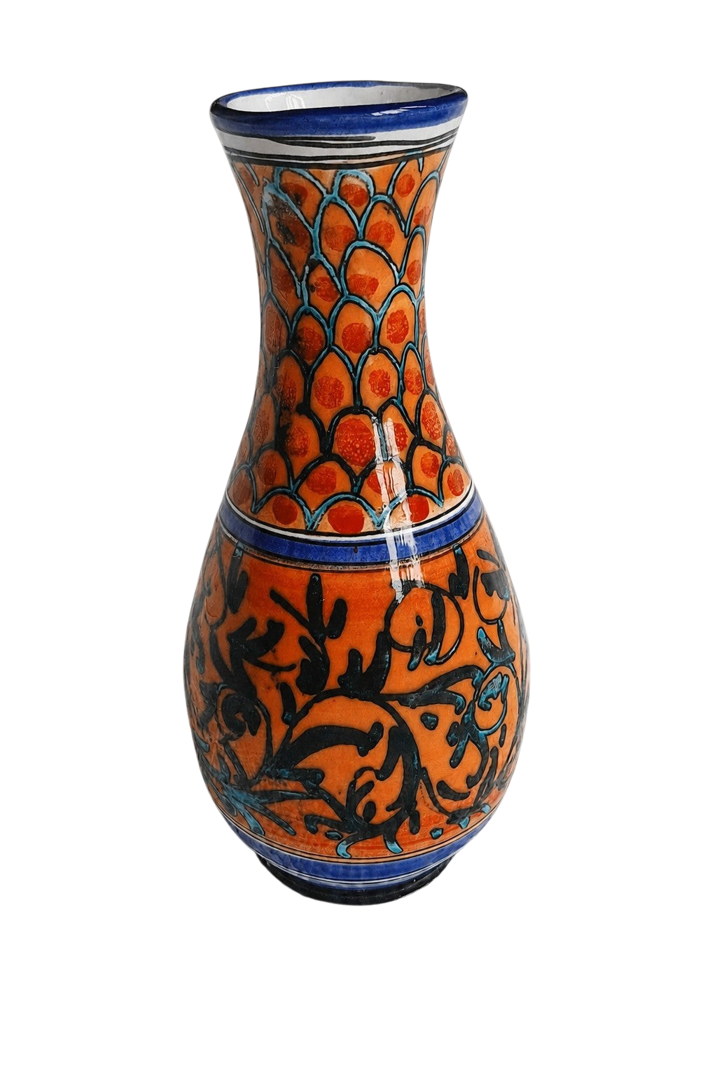 Vase sicilien en faïence peinte à la main – Chez Nino, Cefalù – 22 cm